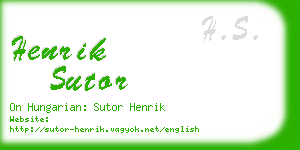 henrik sutor business card